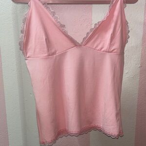 Rampage Soft Pink Lace-Trimmed Chemise
